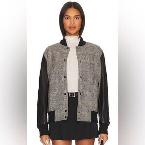 Rag & Bone Mace Leather Plaid Bomber Jacket - Perfect Condition